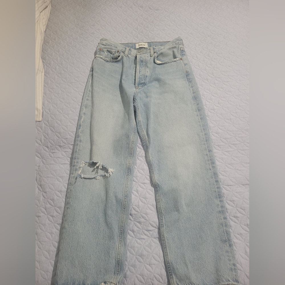 Agolde Light Blue 90's Crop